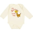 thumbnail image 3 of Inktastic My Nana Loves Me- Cute Giraffe Boys or Girls Long Sleeve Baby Bodysuit, 3 of 5