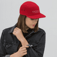 thumbnail image 3 of Classic 5-Panel Cotton Camper Cap – Low Profile, Soft-Structured with Durable Nylon Strap and Metal Eyelets, Red, 3 of 5