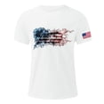 thumbnail image 4 of UngA USA 250th Anniversary T Shirt, Mens American Flag Shirt 4th of July T-Shirt USA Flag 1776 Patriotic Graphic Tee Short Sleeve Memorial Day Tops (White,M), 4 of 7