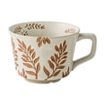 thumbnail image 2 of Handmade Ceramic Coffee Mug 16oz – Stoneware Pottery Cup with Embossed Leaf Design, Microwave and Dishwasher , Large Capacity Coffee Cup for Home or Office Gift, 2 of 6