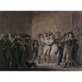 thumbnail image 3 of Louis Léopold Boilly 24x19 Black Modern Framed Museum Art Print Titled - The Arrest of the Singer Garat or a Brawl Between Muscadins and Sectionaries (1761 - 1845), 3 of 5