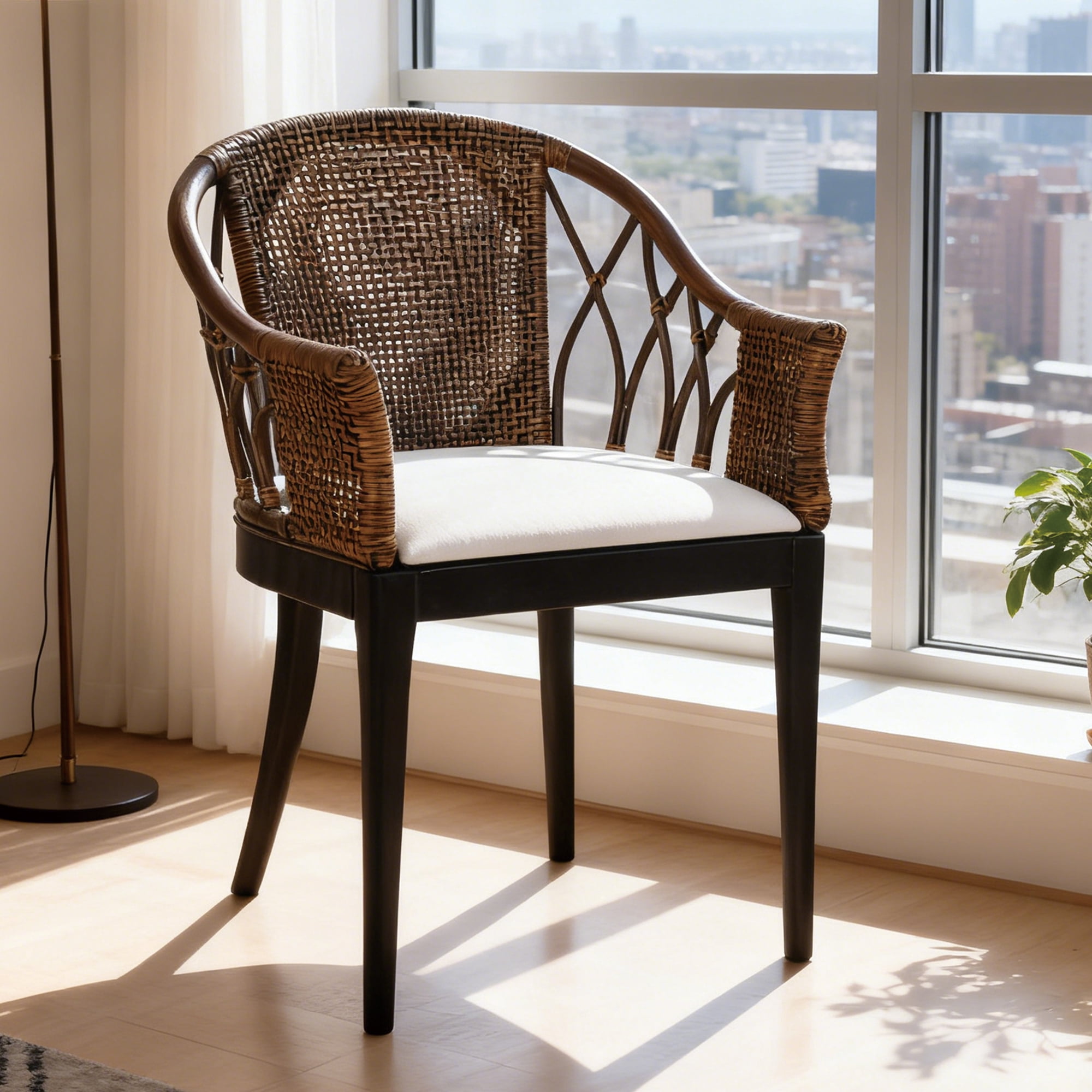 Lifestyle Solutions Lorelei Oversized Chair, Navy Blue Fabric