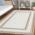 thumbnail image 2 of Cream Framed Area Rugs for Living Room Washable Rugs Boho Moroccan Area Rug Soft Neutral Geometric Bohemian Carpet Distressed Indoor Rug for Bedroom Dining Room Office Foldable Nonslip Rug, 2 of 9