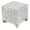 Beige Mandala persian Flower Pattern, variant on COCOKUN 18 Inch High Cube Ottoman Storage, Paisley Linen Chair Foot Stools, Upholstered Vanity Stool with Hinged Lid, Solid Wood Legs