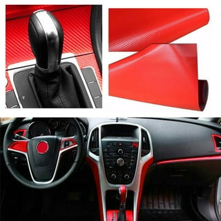 Car Orange Carbon Fiber Vinyl Wrap Sticker Interior Accessories Panel  50x12Inch