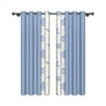 thumbnail image 6 of Aofoto GrayBlackout Curtains, Thermal Insulated Noise‑Reducing Grommet Window Drapes for Bedroom Living Room, 2 Panels, 42" W x 84" L, 6 of 6
