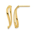 thumbnail image 1 of 10K Yellow Gold Curve Dangle Earrings, 1 of 5