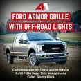 thumbnail image 2 of AMERICAN MODIFIED Armor Grille for 2017 to 2019 Ford F250/350, Glossy Black, 2 of 12