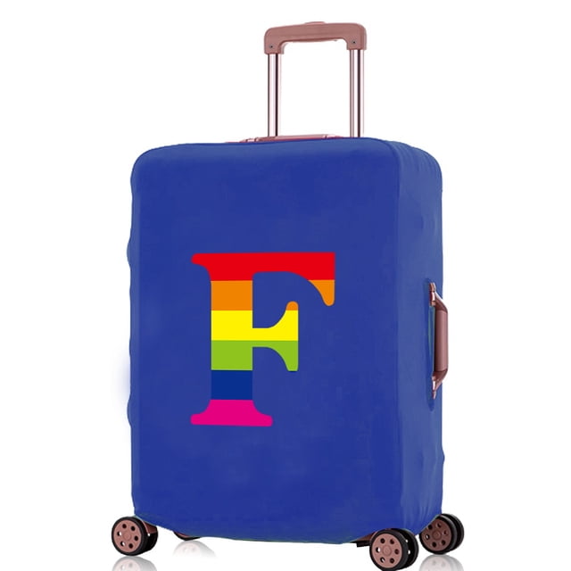 Luggage Covers Travel Accessories Suitcase Cover Protector Reusable Washable 18-32inch Rainbow Letter Printed Pattern Series 8rainbow F L