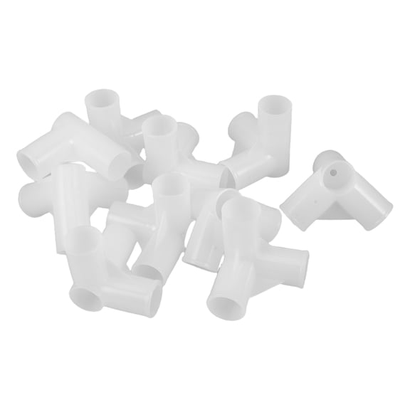 BESTYASH 10Pcs White Plastic Closet Rod Joint and Shoe Rack Connector Hardware Kit