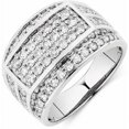 thumbnail image 2 of beryl_creation 2.36 Ct Round Cut White Diamond Wedding Engagement Thanksgiving Christmas Pinky Band Ring 14K White Gold Plated 925 Sterling Silver For Men's -9, 2 of 3