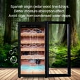 thumbnail image 4 of RACHING MA50 Humidor Cabinet, 100L Cigar Humidor for Office&Household Cigar Storing&Aging,Full Wood Frame with Spanish Cedar Drawers&Liner -Black, 4 of 8