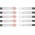 thumbnail image 4 of Two-color Rubber Cotton Eye Makeup Brushes - Sponge Applicator Oval Tipped Eyeliner Brush Eyeshadow Brush Makeup Brush Tool (10 PCS), 4 of 5