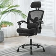 thumbnail image 4 of CONCETTA Ergonomic Office Chair - High Back Mesh, Reclining with Lumbar Support, Adjustable Headrest, Footrest & Padded Arms, Black, 4 of 6