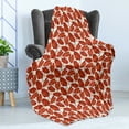 thumbnail image 4 of Floral Soft Flannel Fleece Throw Blanket, Striped Illustration of Poppy Flowers, Cozy Plush for Indoor and Outdoor Use, 50" x 60", Champagne Vermilion, by Ambesonne, 4 of 5