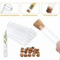 thumbnail image 5 of Paquete de 40 tubos de ensayo de plástico con tapones de 20 ml para flores, para manualidades caseras de dulces, líquidos, especias, flores, 150x16 mm, 5 of 5