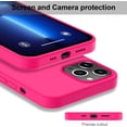 thumbnail image 3 of iPhone 13 Pro Max Case with Screen Protector,Soft Flexible Silicone Gel Rubber Bumper Cover,Slim Fit Shockproof Protective Phone Case for iPhone 13 Pro Max 6.7" Hot Pink, 3 of 15