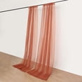 thumbnail image 5 of Efavormart Set of 2 2FTx10FT Fire Retardant Terracotta Sheer Voil Curtain Panel Backdrop For Window Wall Decoration - Premium Collection, 5 of 11