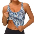 thumbnail image 3 of Pofeuu Paisley Floral Branches Print Sports Bra for Women Sexy Vest Yoga Running Gym Fitness Crop Bras Tops-X-Large, 3 of 8