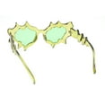 thumbnail image 4 of Womens Daring Radical Melting Plastic Cat Eye Runway Fashion Sunglasses Green, 4 of 4