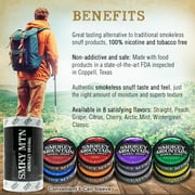 Smokey Mountain Herbal Long Cut – Blood Orange – 5 Can Box - Tobacco Free and Nicotine Free Snuff