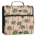 thumbnail image 5 of FORMRS Zipper Binder with Shoulder Strap 2-inch Ring 500 Sheet Capacity File Bag, Pink Palm Trees, 5 of 5