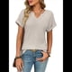 thumbnail image 1 of Blusas Elegantes e Informales de Corta para Mujer, Modernas, de Verano, con Cuello en V, Holgadas y A Rayas. Albaricoque XXL, 1 of 10