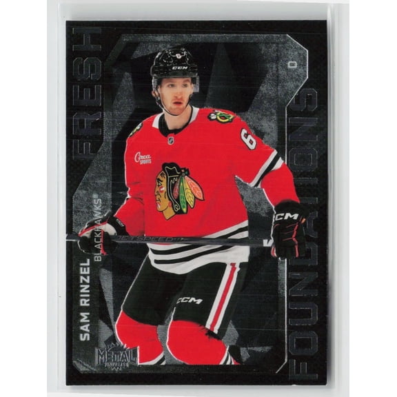 2025-26 SkyBox Metal Universe Fresh Foundations Sam Rinzel FF-4 Rookie Hockey Card