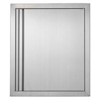 VEVOR BBQ Access Door, 18W x 21H Inch Single Outdoor Kitchen Door, Stainless Steel Flush Mount Door, Wall Vertical Door with Recessed Handle, for BBQ Island, Grilling Station, Outside Cabinet