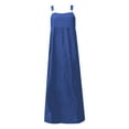 thumbnail image 4 of TrendOFT Combinaison une Pièce Femme Décontractée Été Printemps Coupe Ample en Lin Robe à Bretelles Combinaisons Amples pour Femmes une Pièce Bleu XXXXXL, 4 of 4