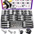 thumbnail image 1 of Kit surtido de abrazaderas para cables Taiss 270 piezas de acero inoxidable 304, 1 of 6