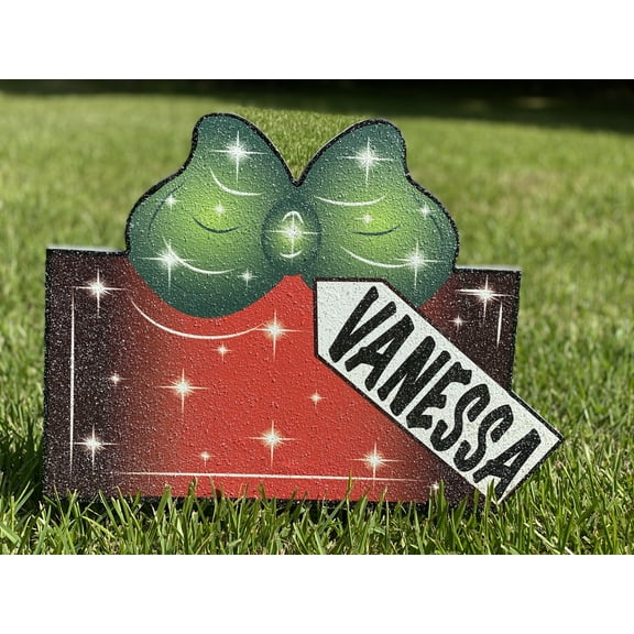 Personalized Christmas Present Outdoor Decoration sold individually