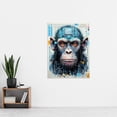 thumbnail image 2 of Chimpanzee Robot Hybrid Schematic Blueprint Futuristic Secret Complex Arcane Manuscript Gift For Him Man Cave Extra Large XL Wall Art Poster Print, 2 of 5