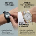 thumbnail image 5 of Titan Quartz Analog with Day and Date Silver Dial Stainless Steel Strap Watch for Men-NS1650BM03, 5 of 9