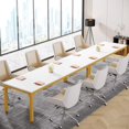 thumbnail image 1 of Tribesigns 6.5FT Conference Table, 78 Inch Rectangular Meeting Table with Metal Legs, Large Office Seminar Table for 6 to 8 People (Only Table), 1 of 5