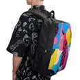 Abstract Colorful Pattern Design Travel Backpack 17 Inch Laptop Bag ...