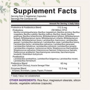 Micro Ingredients Daily Probiotics 50 Billion CFU, 120 Vegetarian Capsules | 4-in-1 with Prebiotics, Postbiotics, Digestive Enzymes | Digestive & Gut Health Support