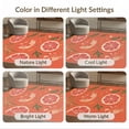 thumbnail image 4 of ODIKA 3'x5' Coral Citrus and Seafood Inspired Washable Accent Rug Elegant Shrimp Lemon Motif for Modern Homes for Bedside, Nursery Room, Pet Friendly & Non-Shedding, 4 of 4