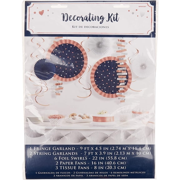 Navy Wedding Party Room Decorating Kit