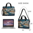 thumbnail image 3 of 16" Laptop Briefcase for Work Travel Laptop Shoulder Bag Carrying Handbag Laptop Case Whimsical Christmas Scene, 3 of 8
