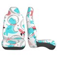 thumbnail image 2 of LAKIMCT Cute Dinosaurs Space Pattern Car Seat Covers Vehicle Front Seat Covers Universal Fit Seat Protector, 2 of 9