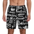 thumbnail image 2 of Picia Pasta Bacon pattern Mens Swim Trunks with Compression Liner Stretch Beach Shorts Quick Dry with Zipper Pockets No-Chafing Board Shorts-3X-Large, 2 of 9