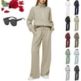 thumbnail image 3 of Women 2 Piece Outfits Fall Fashion Comfort Wide Leg Pants Lounge Set Leisure Travel Vacation Clothes Sweatsuits, 3 of 7