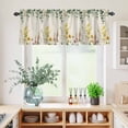 thumbnail image 5 of 3 Piece Kitchen Curtains and Valances Set Eucalyptus Leaves Cafe Curtains 36 Inch Length Farmhouse Retro Botanical Flowers Herbs Valance & Tier Curtain for Living Room Bedroom 54"x18"+27"x36"*2, 5 of 6