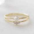 thumbnail image 4 of Jewelerix Vintage 14K Yellow Gold Vermeil Proposal Ring Moissanite Diamond Engagement Ring Round Brilliant Cut Birthday Gift for Women's, 4 of 5