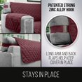 thumbnail image 3 of Original Patent Pending Reversible Large Sofa Protector, Many Colors, Seat Width to 70 Inch, Furniture Slipcover 2 Inch Strap, Couch Slip Cover Throw for Pet Dogs, Cats, Kids, Burgundy Tan, 3 of 8