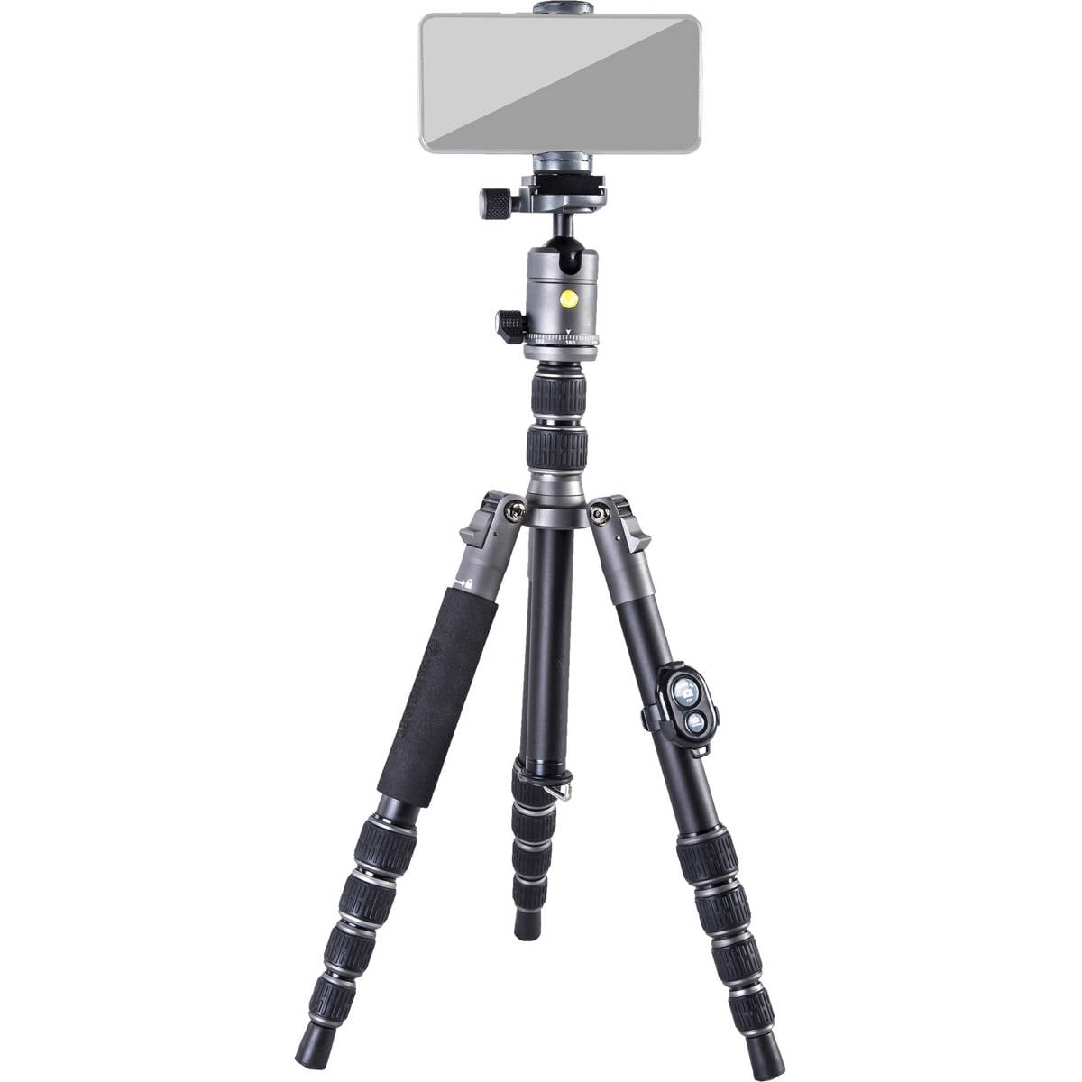 Vanguard VANGUARD VEO3GO235AB Compact Aluminum Travel Tripod with Ball Head, Monopod Option, Smart Phone Holder and Bluetooth Remote, Black
