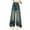 Dark Blue, variant on ZHOUCHANKIDS Baggy Jeans Girls Wide Leg Elastic Waist Multiple Pockets Cargo Pants Trousers Denim Pants for Children 11-12 Years