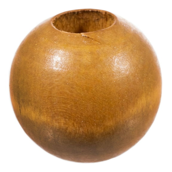 Craft County Round Wooden Beads for DIY Jewelry Making Necklaces & Bracelets or Macrame Crafts - Multiple Sizes & Paint / Stain Options Available