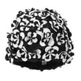 thumbnail image 4 of HONMEET Black Floral Swim Cap, Comfortable Cotton Nylon Blend, Fit for Women and Men, Essential Swimming Accessory, 4 of 7